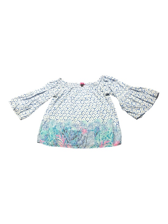 Lilly Pulitzer Tops - Lilly Pulitzer Sea La Vie Nevie Off-The-Shoulder Top Small with 3/4 bell sleeves